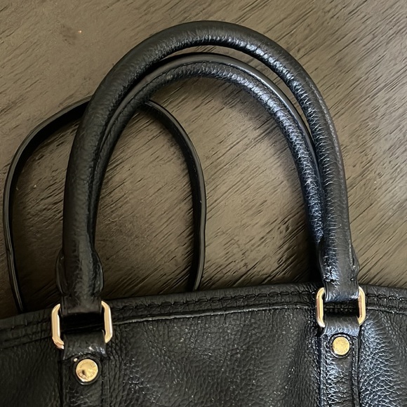 Coach Central Satchel bag in black pebbled leather - Picture 10 of 16